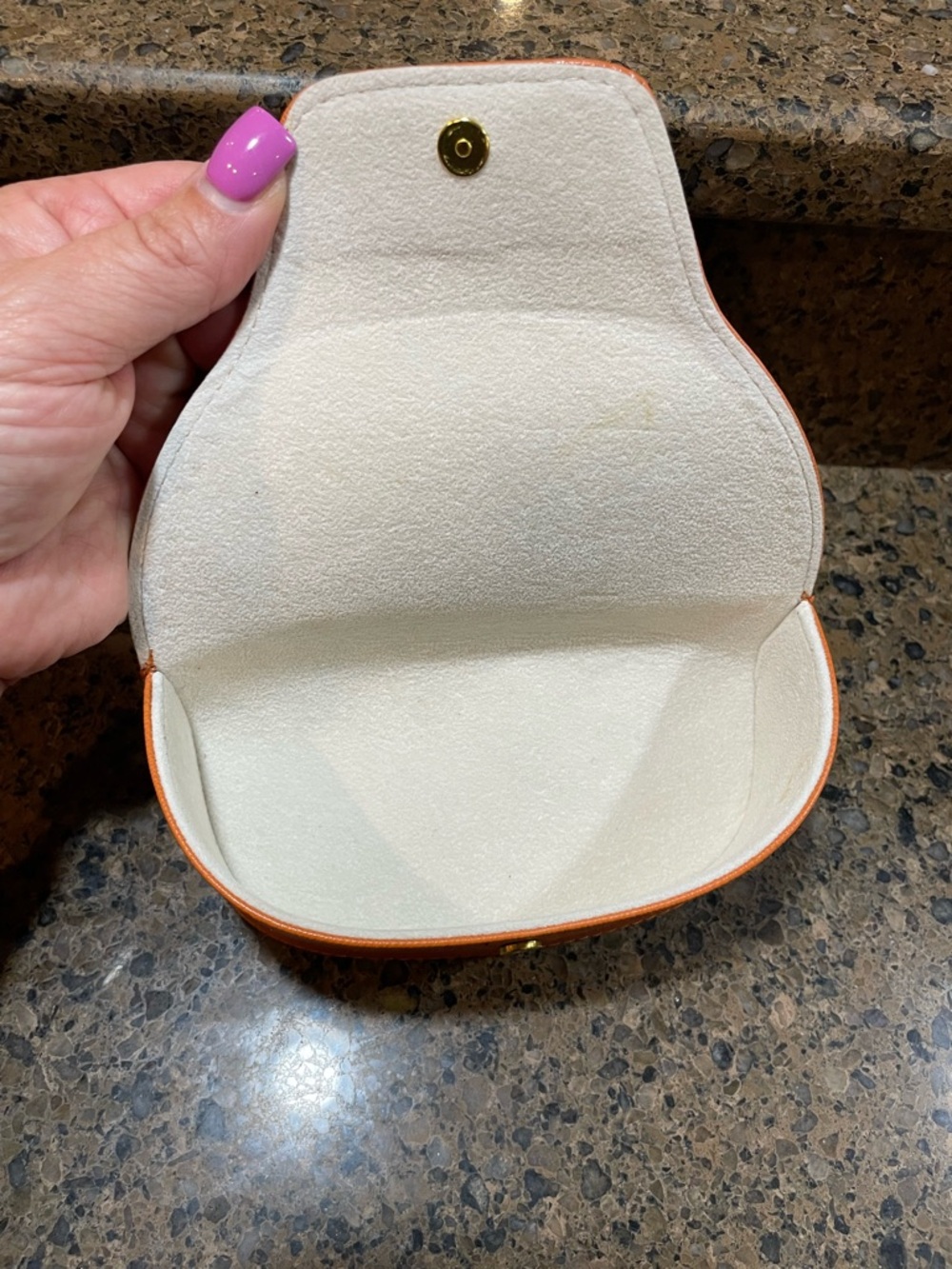 Tory Burch Burnt Orange Sunglasses Case with Logo Excellent Condition Used Once - Picture 6 of 8